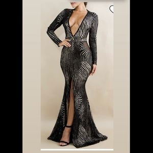 Boutique Black prom dress